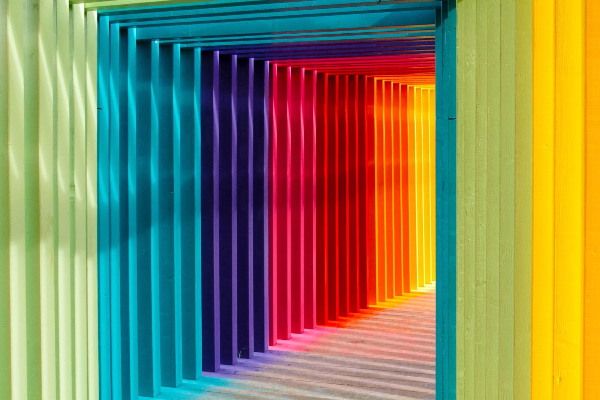 rainbow walkway