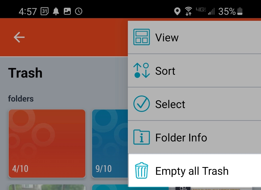How to empty trash Bublup