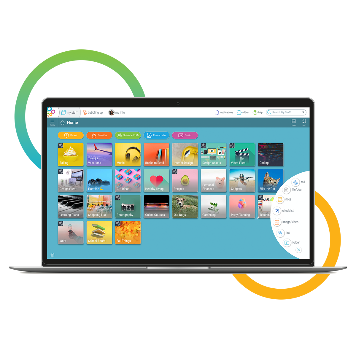personal organization app bublup