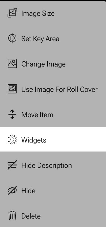 How to add call-to-action buttons to roll items
