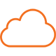 cloud storage icon orange