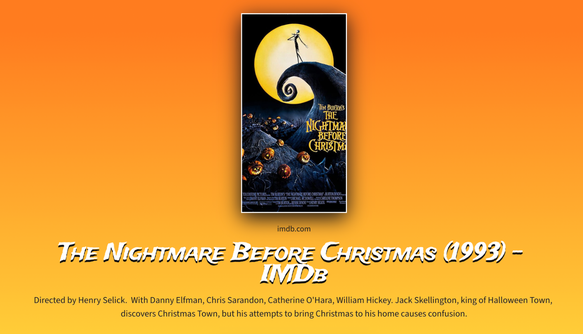 the nightmare before christmas 1993