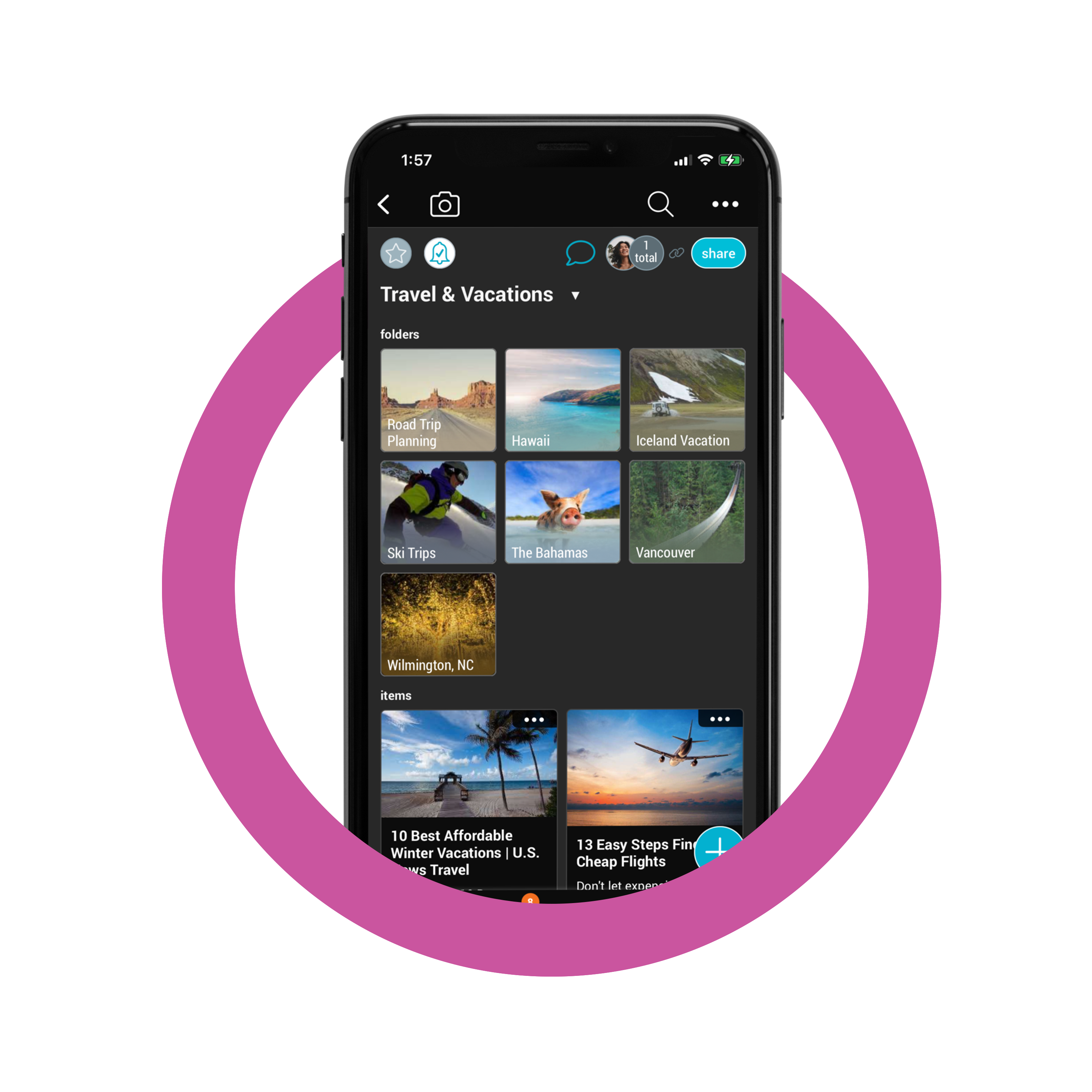 visual Organize with visual folders